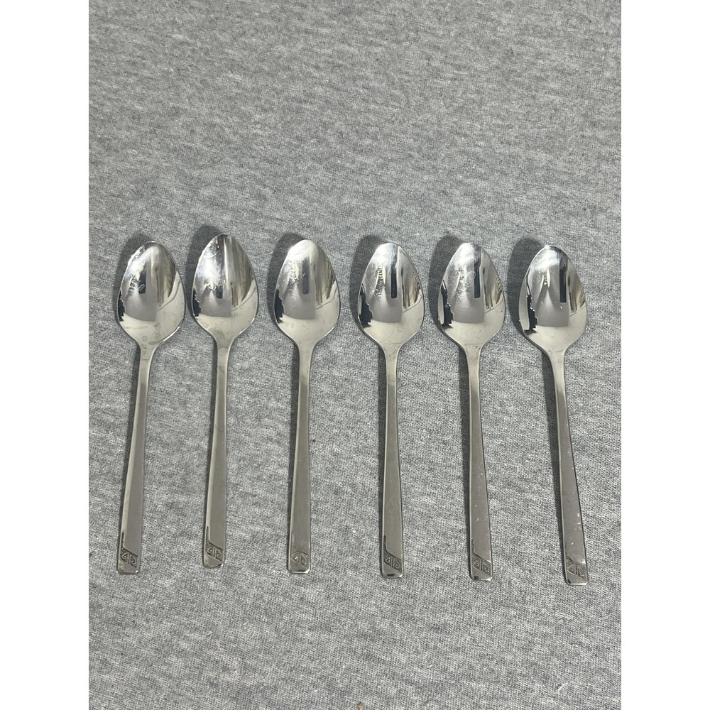 Set 6‎ Stainless Steel Teaspoons 18-8 Flatware Celtic Scroll Pattern Silverware